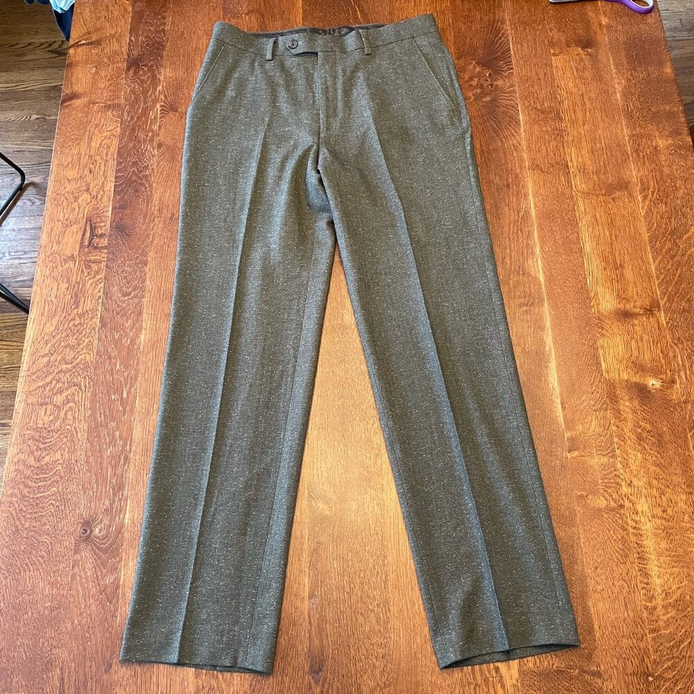 Michael Kors Dress Pants, Green Grey Speckled 32x32